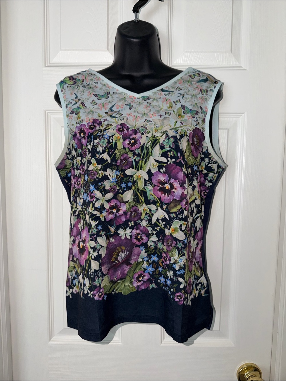 TED BAKER Womens Fatile Enchantment Vest Tee
